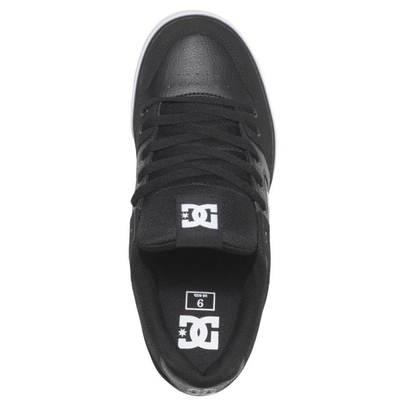 Chaussure DC Shoes Pure Cuir Noir Blanche Homme | HWS-1926045