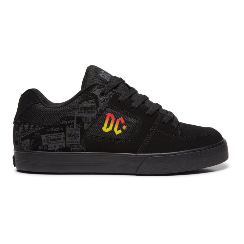 Chaussure DC Shoes Pure AC/DC Noir Grise Homme | PTL-9911262