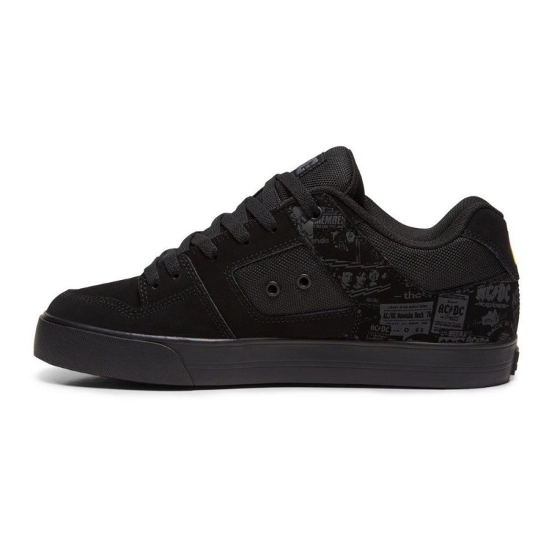 Chaussure DC Shoes Pure AC/DC Noir Grise Homme | PTL-9911262