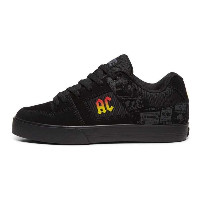 Chaussure DC Shoes Pure AC/DC Noir Grise Homme | PTL-9911262