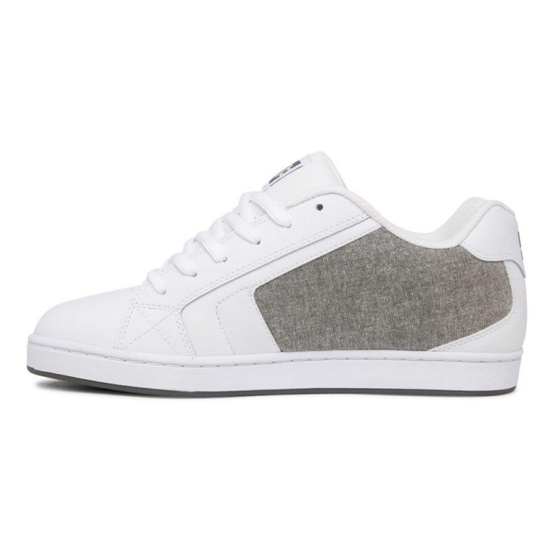 Chaussure DC Shoes Net Blanche Grise Homme | ADX-3521673