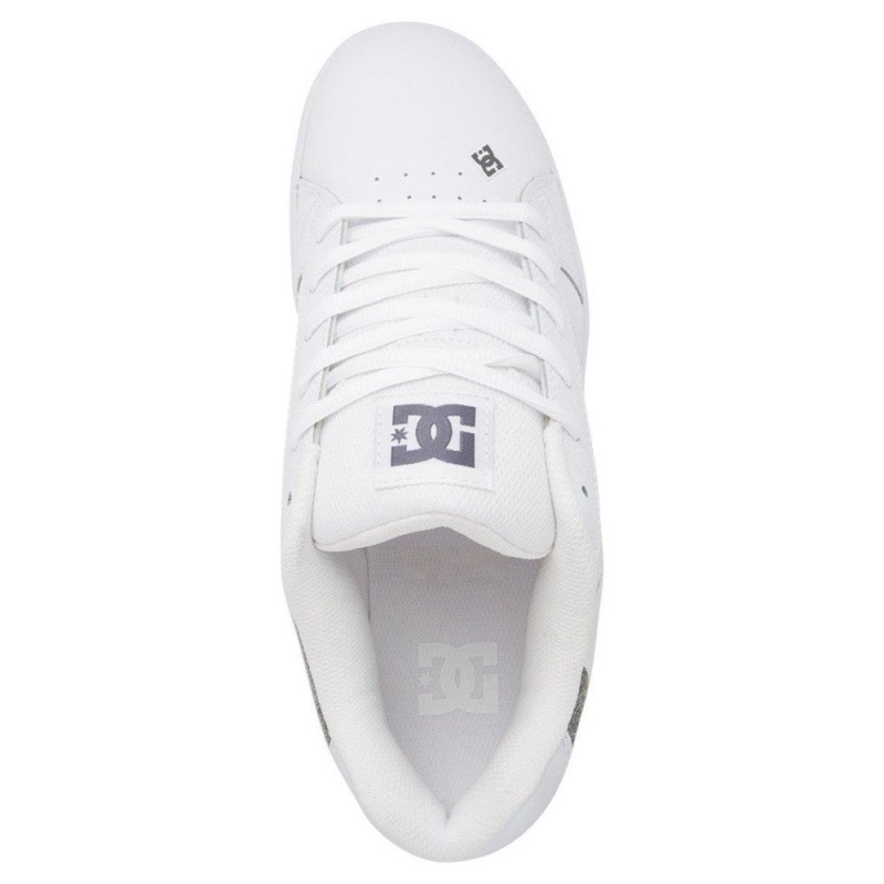 Chaussure DC Shoes Net Blanche Grise Homme | ADX-3521673