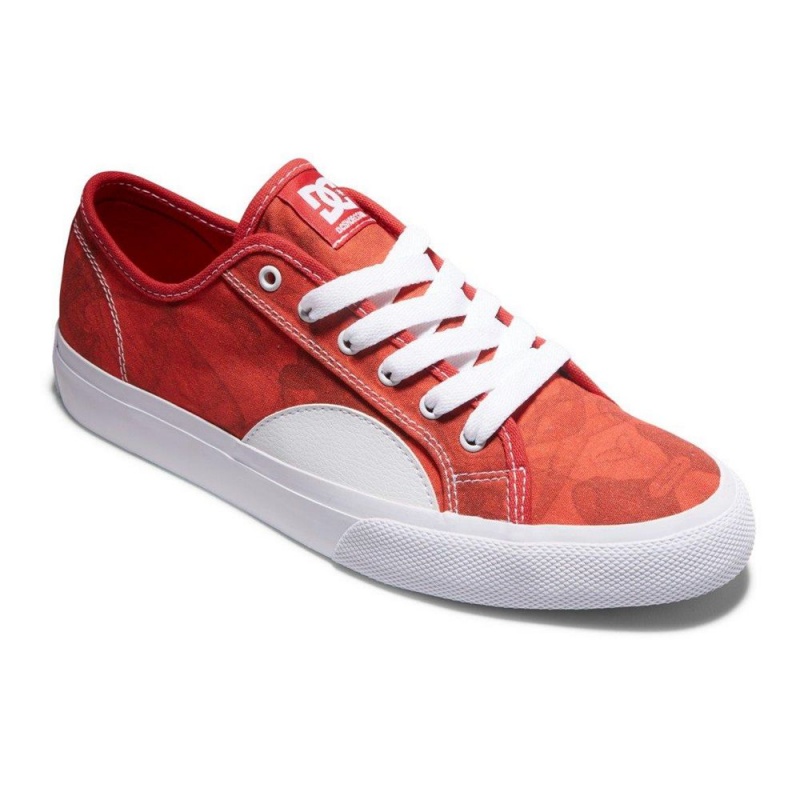 Chaussure DC Shoes Manual S Evan Rouge Blanche Homme | GKR-3407131