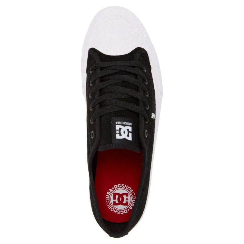 Chaussure DC Shoes Manual S Daim Noir Blanche Homme | DWF-1228544