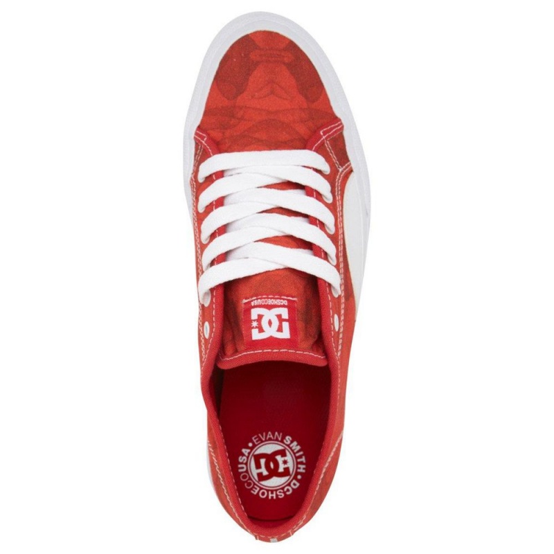 Chaussure DC Shoes Manual S Evan Rouge Blanche Homme | GKR-3407131