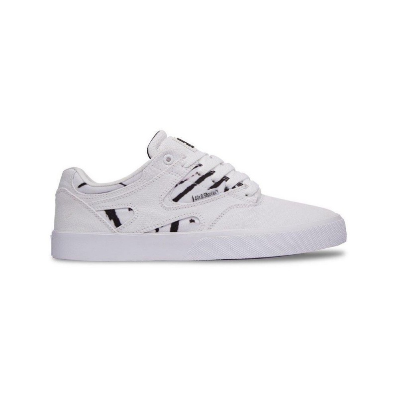 Chaussure DC Shoes Kalis Vulc X FNS Blanche Noir Homme | VXW-9236877