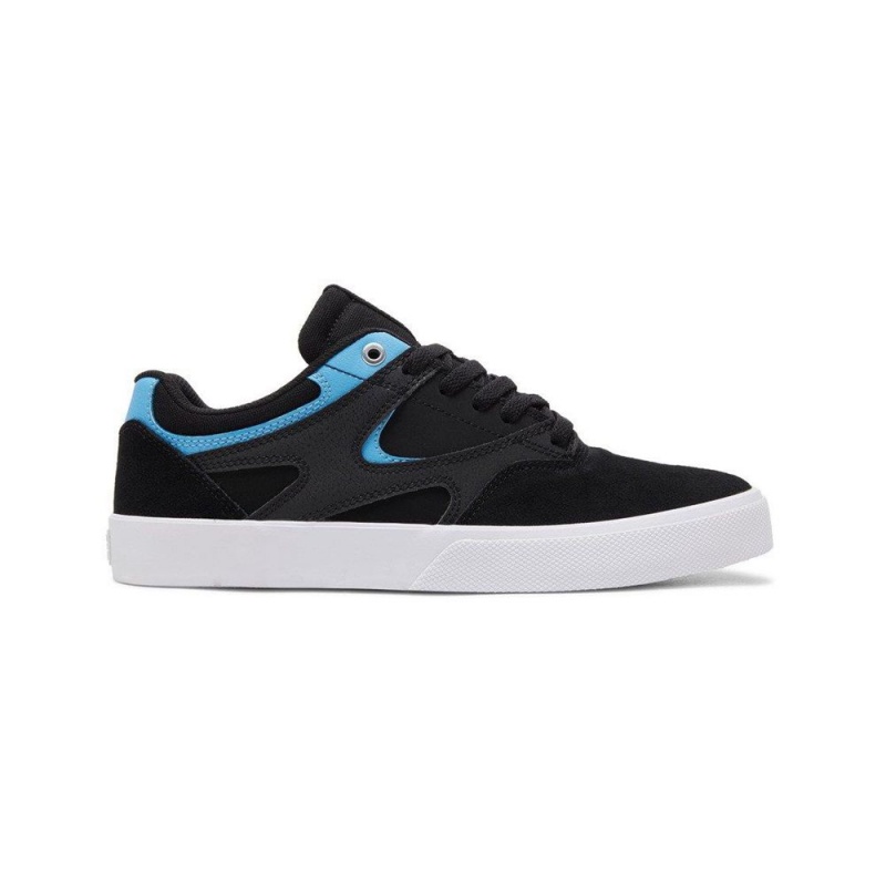 Chaussure DC Shoes Kalis Vulc S Daim Noir Bleu Homme | AUI-3439247