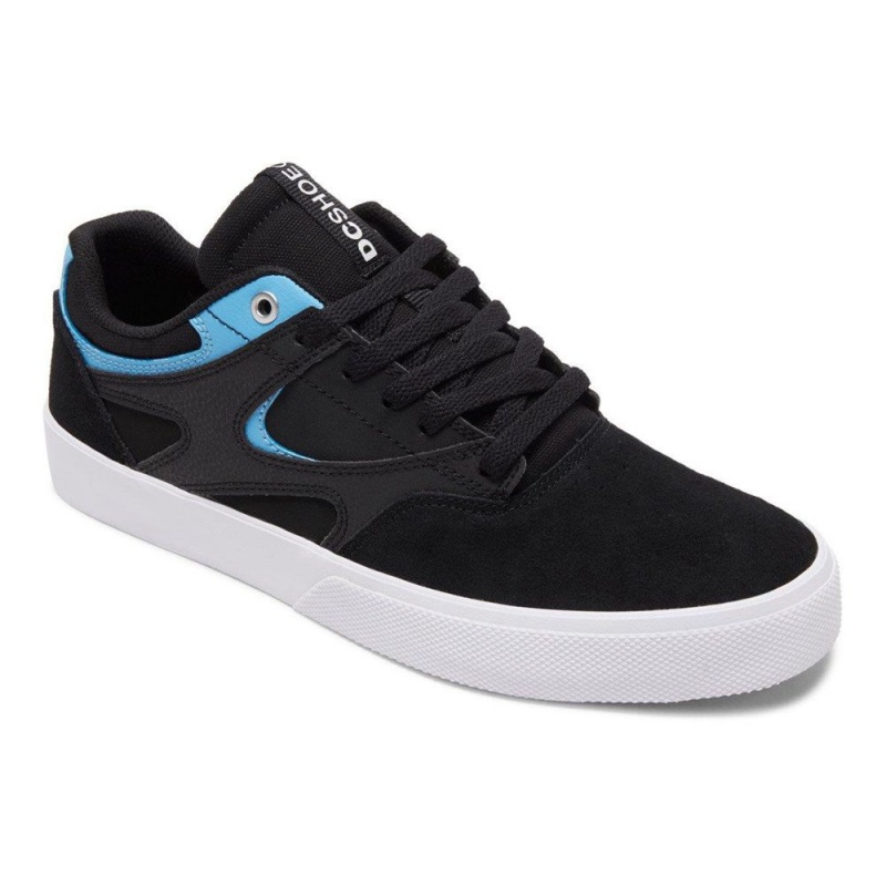 Chaussure DC Shoes Kalis Vulc S Daim Noir Bleu Homme | AUI-3439247