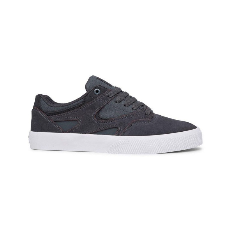 Chaussure DC Shoes Kalis Vulc S Daim Grise Noir Homme | LXH-7365978