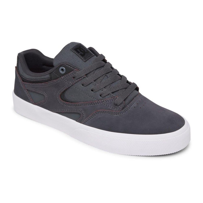 Chaussure DC Shoes Kalis Vulc S Daim Grise Noir Homme | LXH-7365978