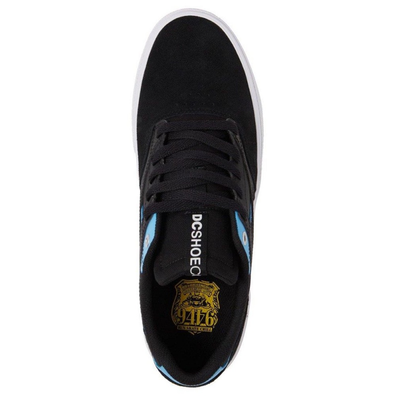 Chaussure DC Shoes Kalis Vulc S Daim Noir Bleu Homme | AUI-3439247