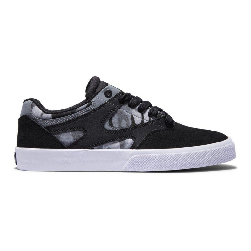 Chaussure DC Shoes Kalis Vulc S Daim Noir Camouflage Homme | MOY-0368655