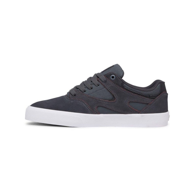 Chaussure DC Shoes Kalis Vulc S Daim Grise Noir Homme | LXH-7365978