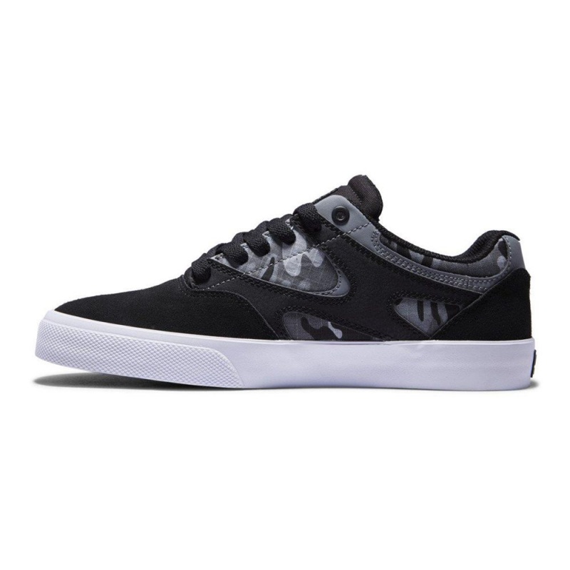 Chaussure DC Shoes Kalis Vulc S Daim Noir Camouflage Homme | MOY-0368655