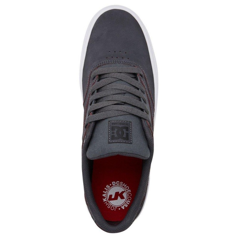 Chaussure DC Shoes Kalis Vulc S Daim Grise Noir Homme | LXH-7365978