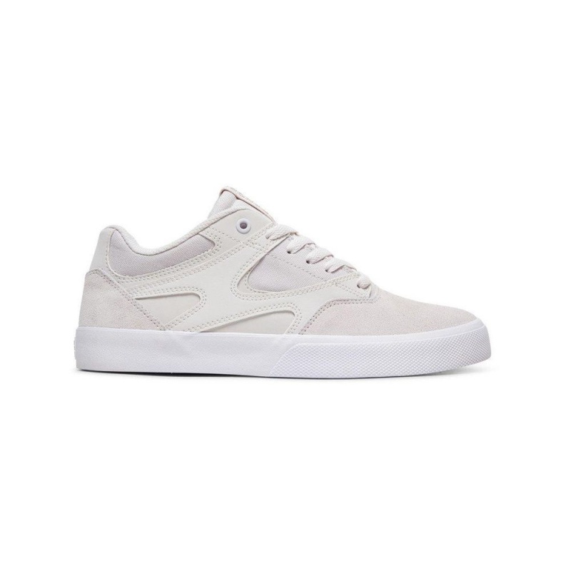 Chaussure DC Shoes Kalis Vulc Cuir Blanche Homme | AHL-3976589