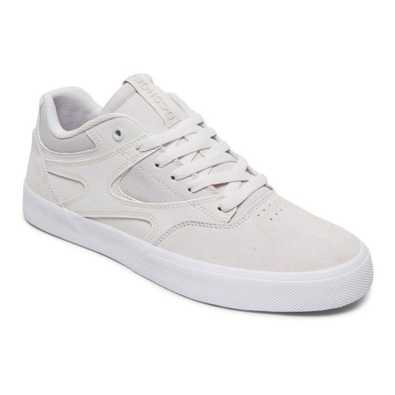 Chaussure DC Shoes Kalis Vulc Cuir Blanche Homme | AHL-3976589