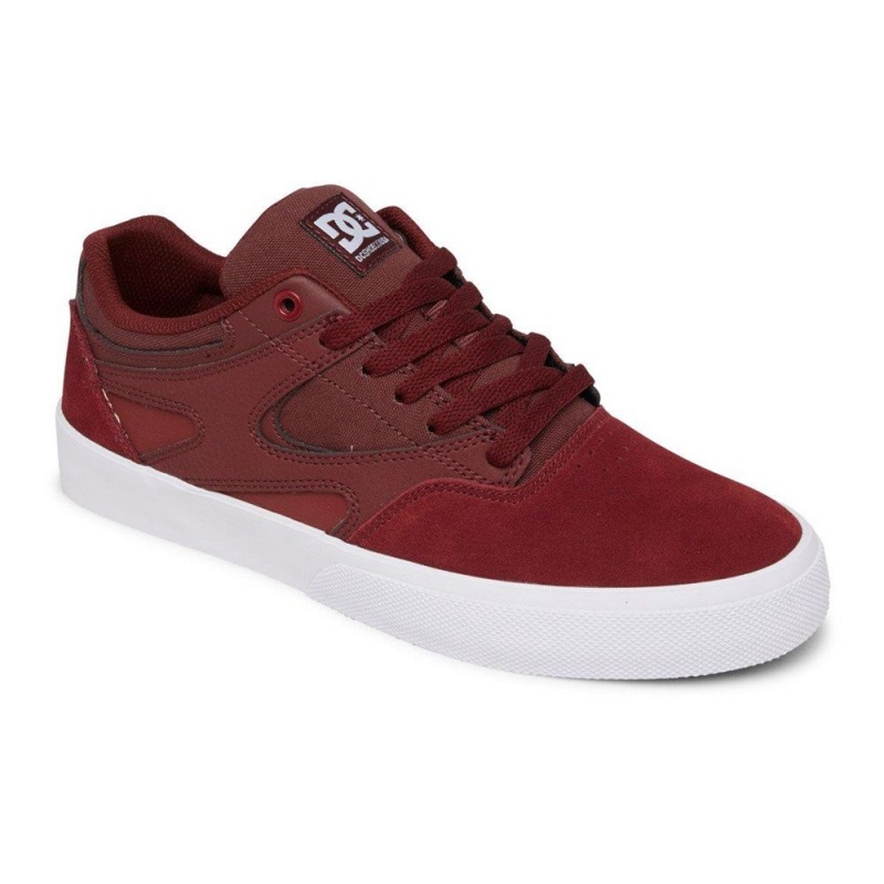 Chaussure DC Shoes Kalis Vulc Cuir Rouge Homme | QKU-8591625