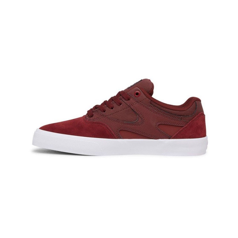 Chaussure DC Shoes Kalis Vulc Cuir Rouge Homme | QKU-8591625