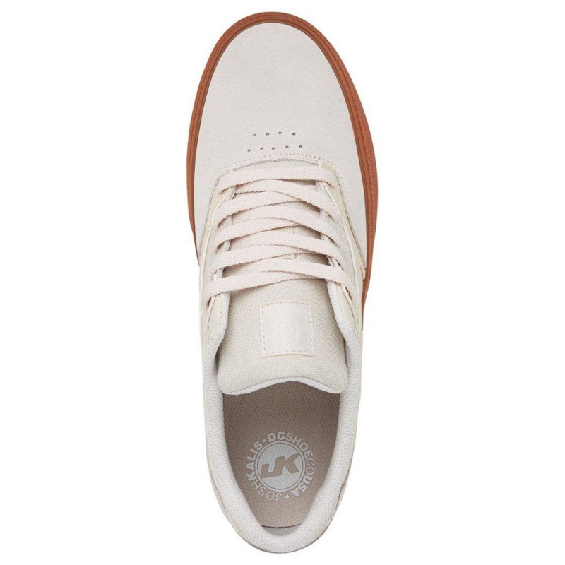 Chaussure DC Shoes Kalis Vulc Cuir Grise Homme | HLP-5310408