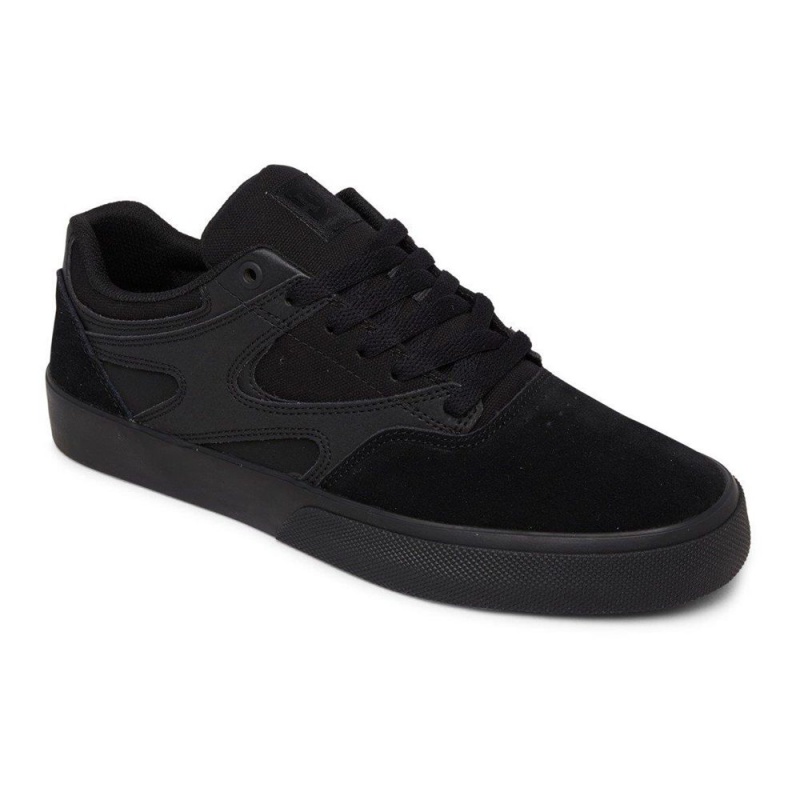 Chaussure DC Shoes Kalis Vulc Cuir Noir Homme | FPO-1151621