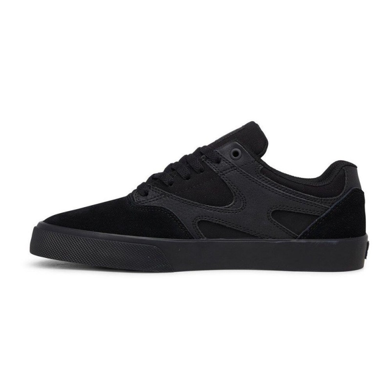 Chaussure DC Shoes Kalis Vulc Cuir Noir Homme | FPO-1151621