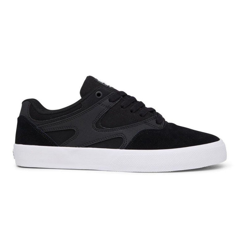 Chaussure DC Shoes Kalis Vulc Cuir Noir Blanche Homme | UBF-2196627