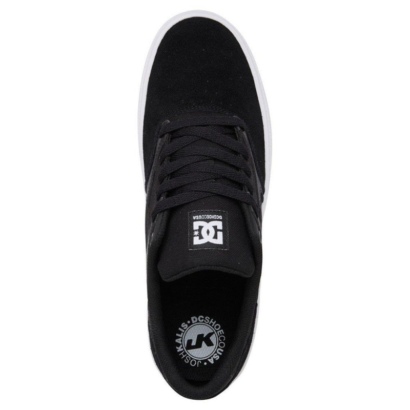 Chaussure DC Shoes Kalis Vulc Cuir Noir Blanche Homme | UBF-2196627