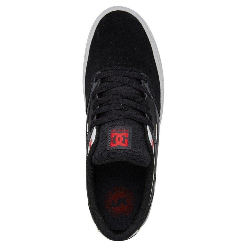 Chaussure DC Shoes Kalis Vulc Cuir Noir Grise Homme | ILM-8644020