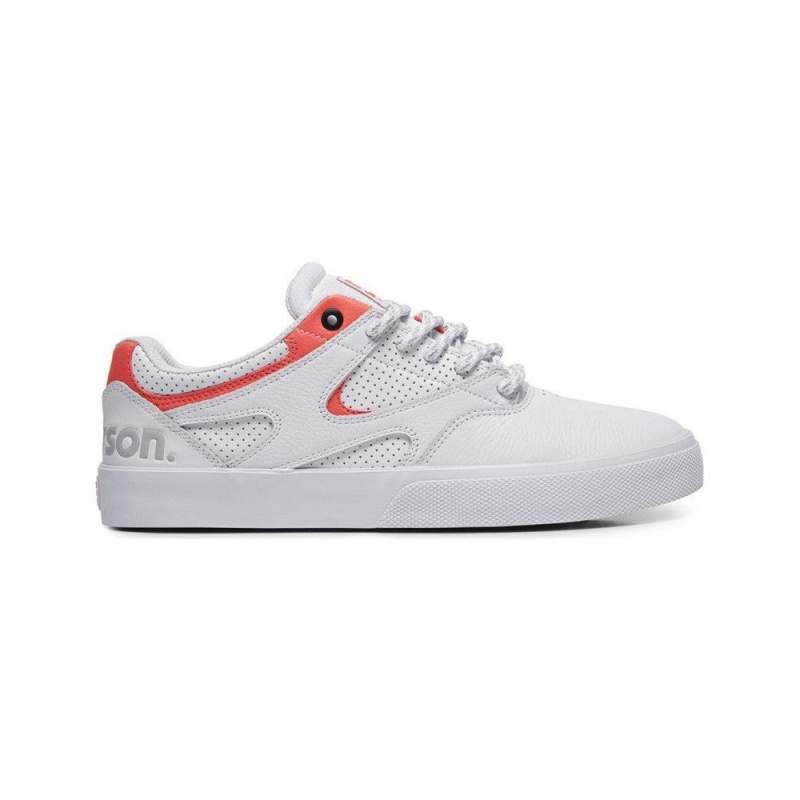 Chaussure DC Shoes JK X Paterson Cuir Blanche Rouge Homme | IGW-6391819