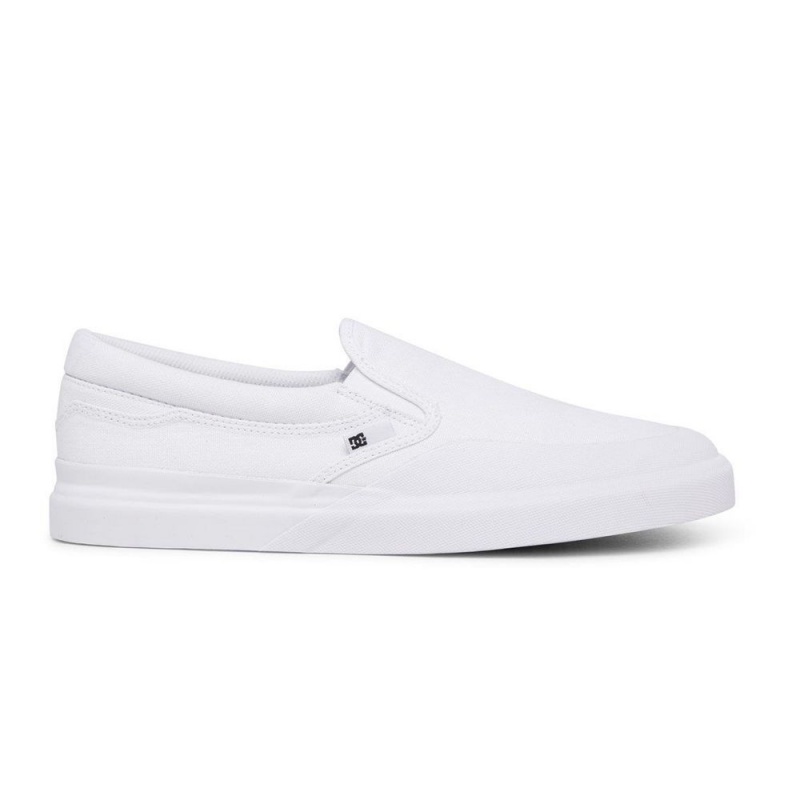 Chaussure DC Shoes Infinite Cuir Slip-On Blanche Homme | NAW-1134189