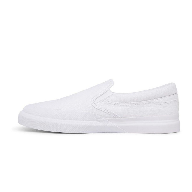 Chaussure DC Shoes Infinite Cuir Slip-On Blanche Homme | NAW-1134189