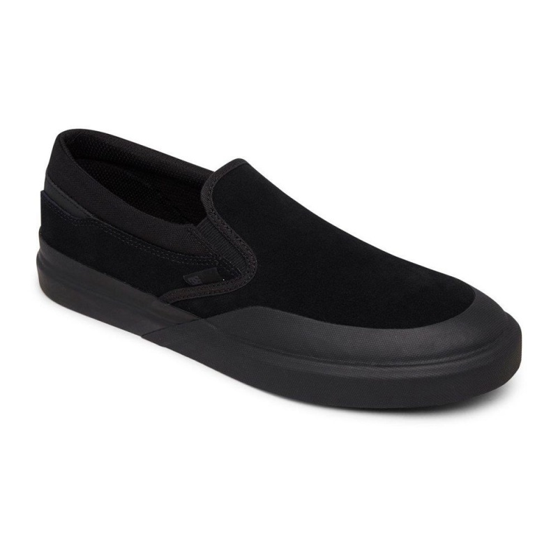 Chaussure DC Shoes Infinite Cuir Slip-On Noir Homme | FLM-2539699