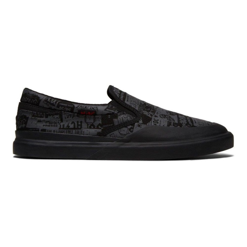 Chaussure DC Shoes Infinite AC/DC Noir Grise Homme | QVK-6714575