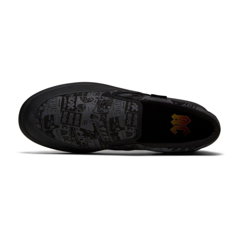 Chaussure DC Shoes Infinite AC/DC Noir Grise Homme | QVK-6714575