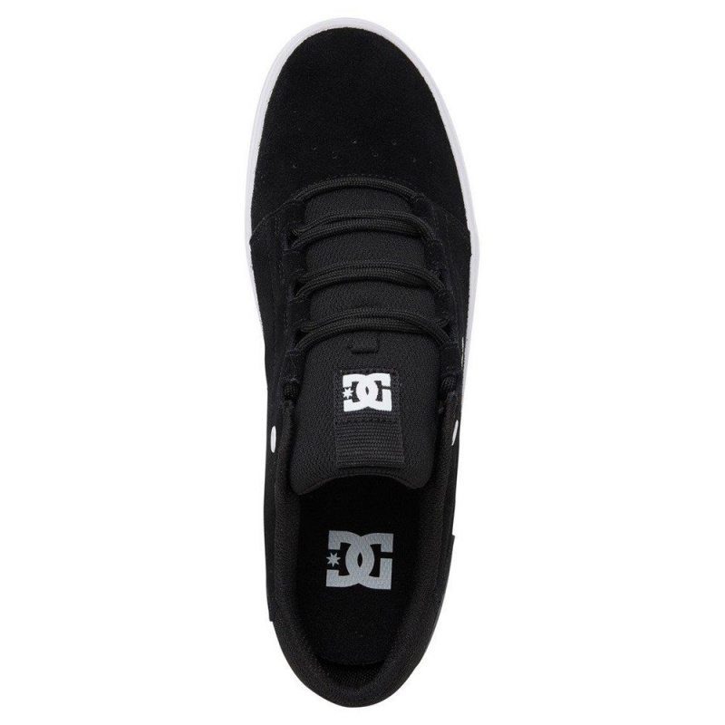 Chaussure DC Shoes Hyde Cuir Noir Blanche Homme | DIM-3669113