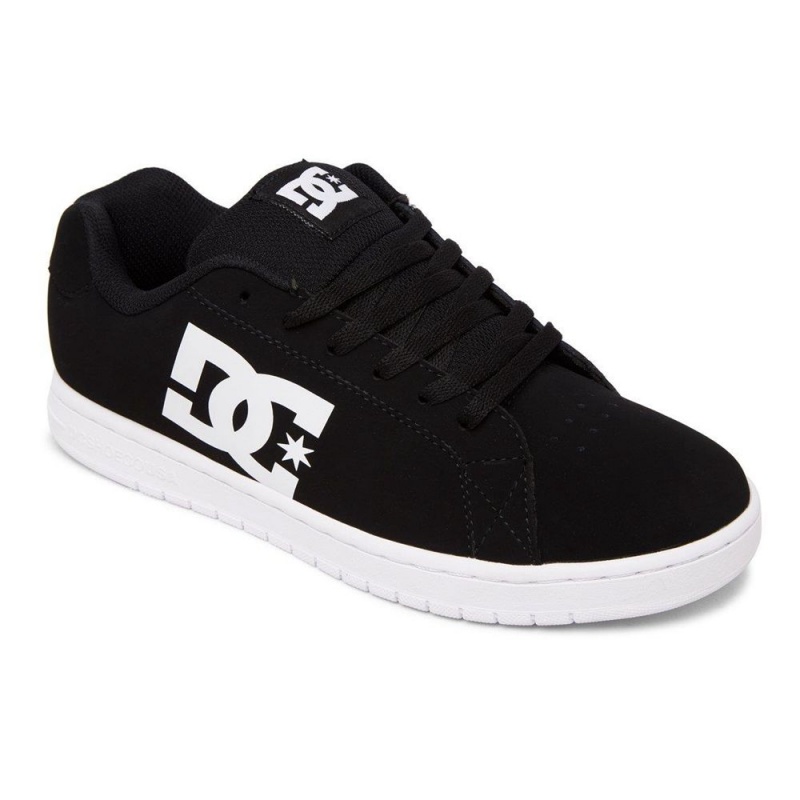 Chaussure DC Shoes Gaveler Cuir Noir Blanche Homme | ORY-7998200