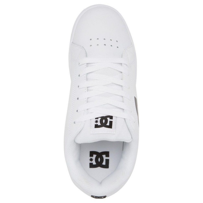 Chaussure DC Shoes Gaveler Cuir Blanche Noir Homme | KYH-3406511