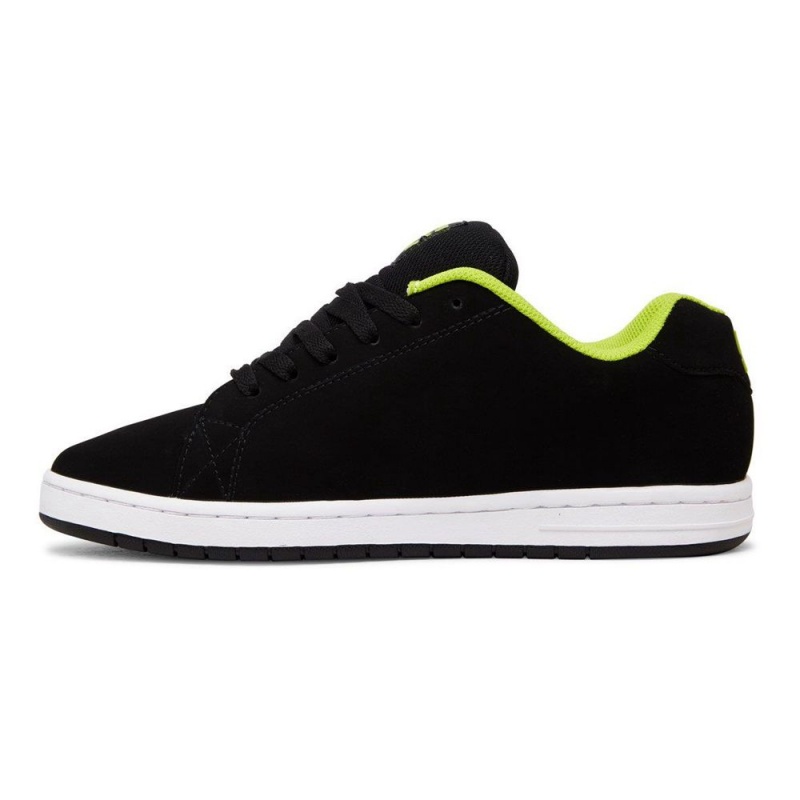 Chaussure DC Shoes Gaveler Cuir Noir Vert Homme | TRU-1226033