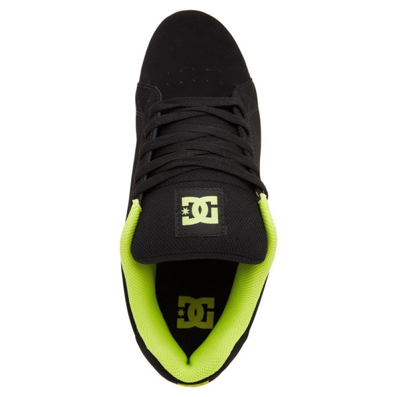 Chaussure DC Shoes Gaveler Cuir Noir Vert Homme | TRU-1226033