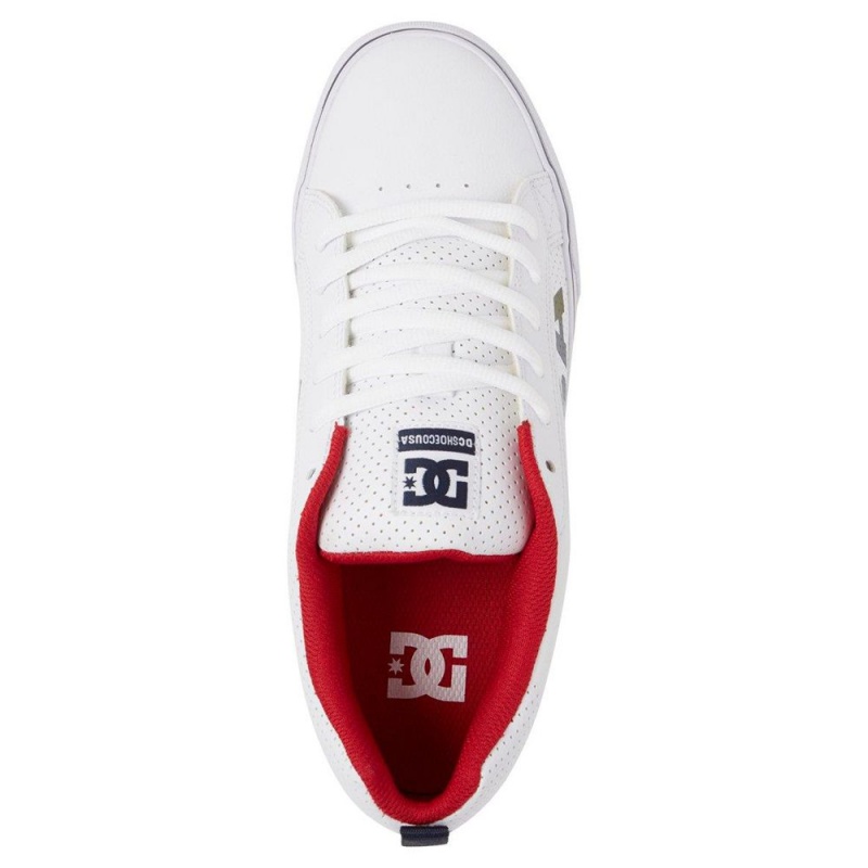 Chaussure DC Shoes Court Vulc SE Blanche Bleu Marine Homme | QEX-4930957