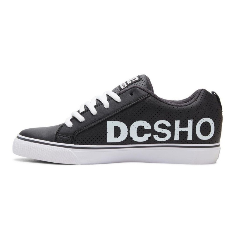 Chaussure DC Shoes Court Vulc SE Noir Blanche Homme | ONZ-5931310