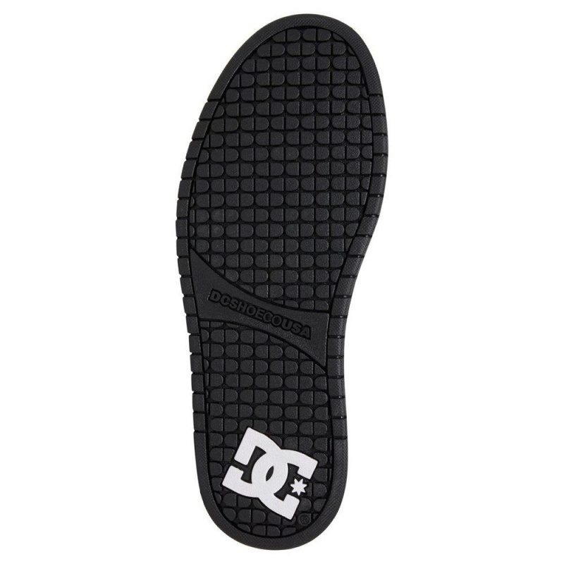 Chaussure DC Shoes Court Graffik Cuir Blanche Noir Homme | RTS-2920303