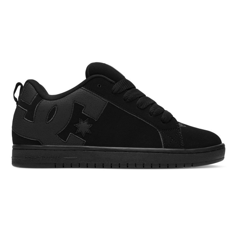 Chaussure DC Shoes Court Graffik Cuir Noir Homme | YZA-0480356