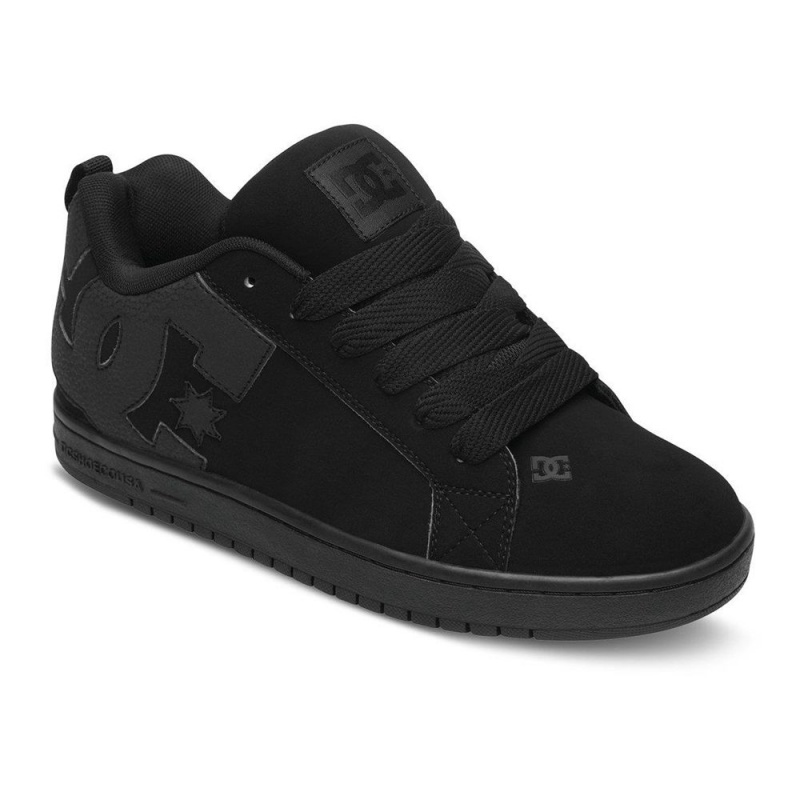 Chaussure DC Shoes Court Graffik Cuir Noir Homme | YZA-0480356