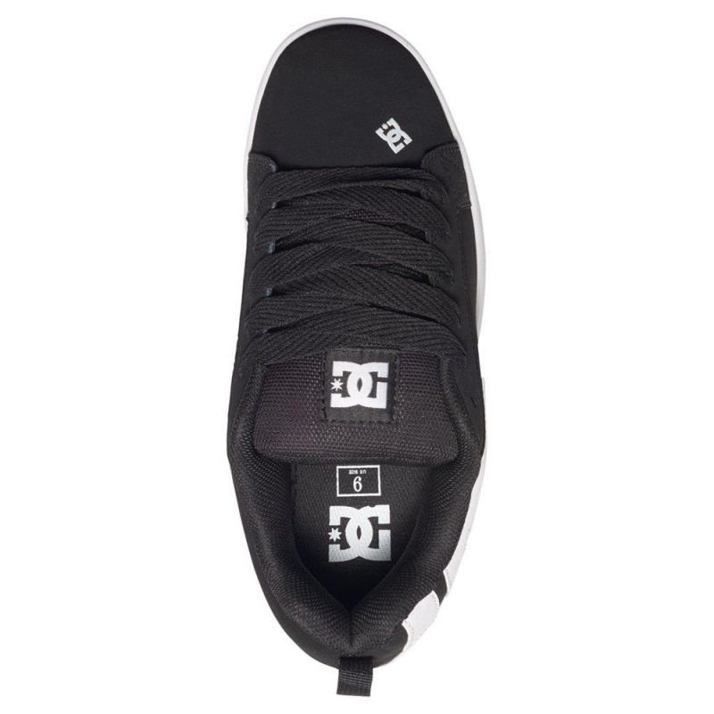 Chaussure DC Shoes Court Graffik Cuir Noir Blanche Homme | DKB-3685665