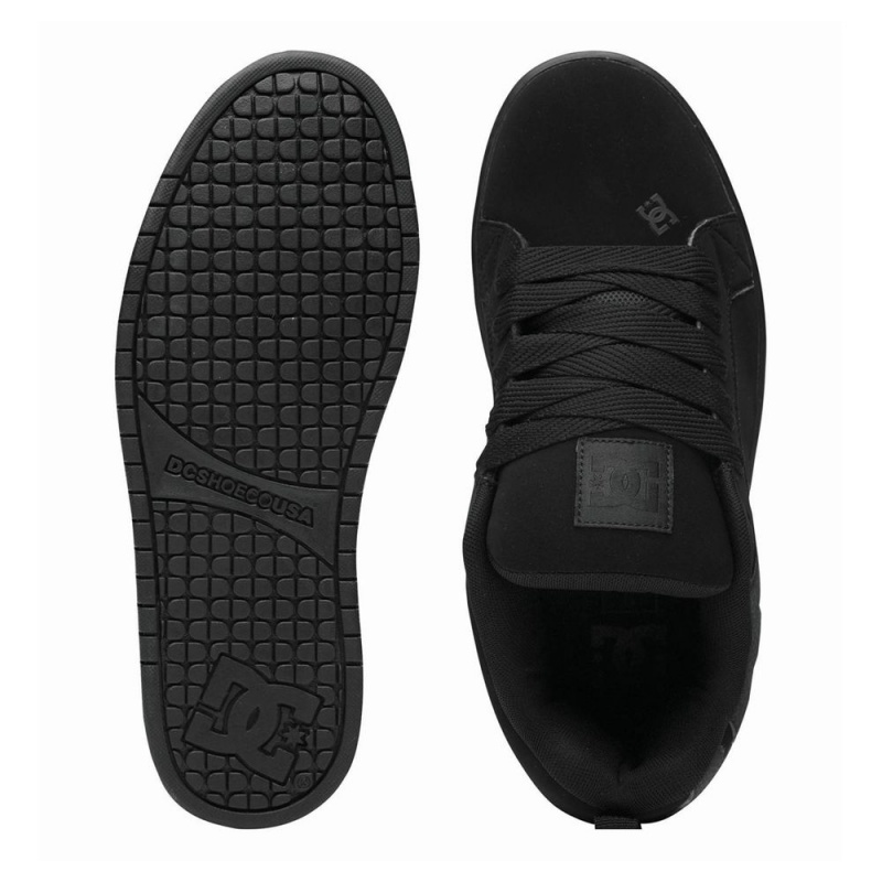 Chaussure DC Shoes Court Graffik Cuir Noir Homme | YZA-0480356