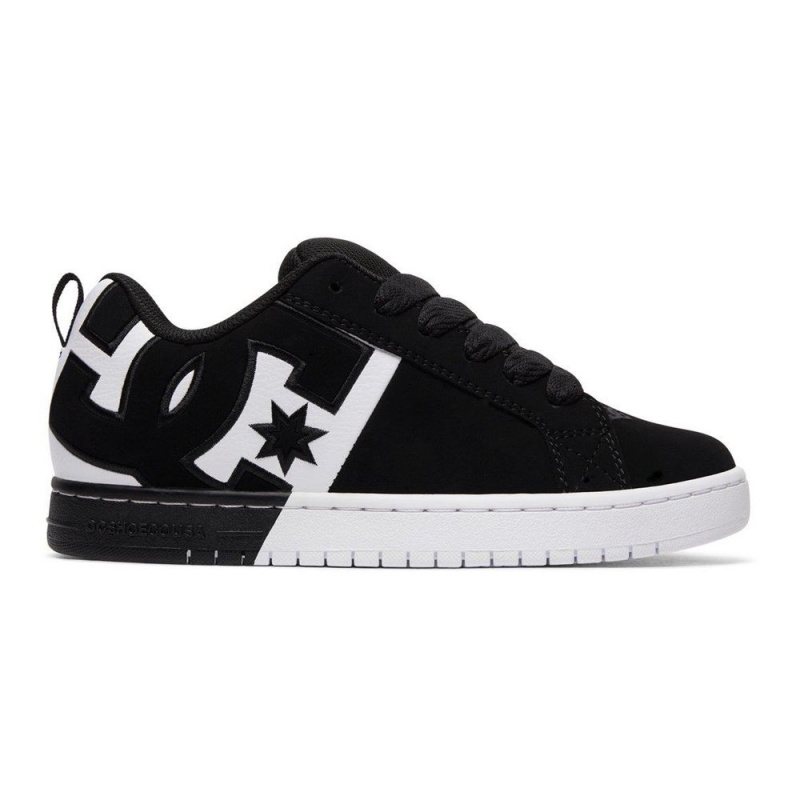 Chaussure DC Shoes Court Graffik Noir Blanche Homme | MFE-2405199