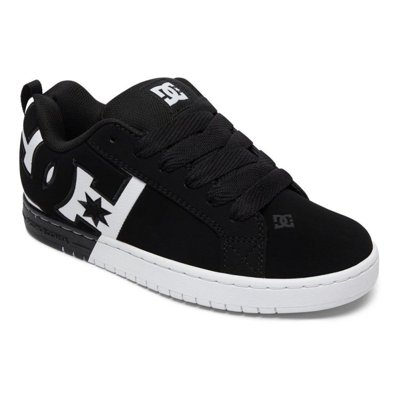 Chaussure DC Shoes Court Graffik Noir Blanche Homme | MFE-2405199