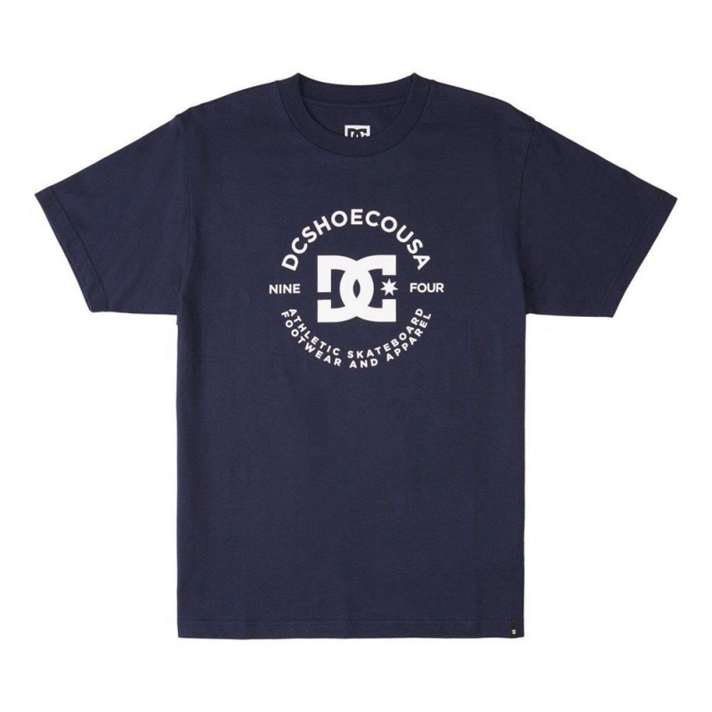 T-Shirt DC Shoes Star Pilot Bleu Marine Homme | RYV-6101743